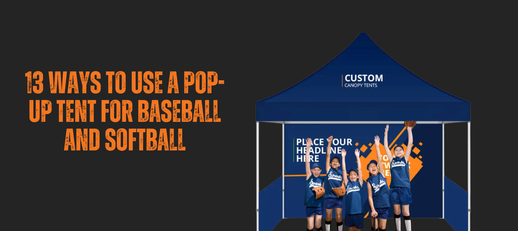 Pop-Up Tent for Baseball and Softball