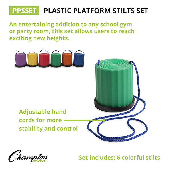 Plastic Platform Stilts Set