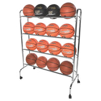 Thumbnail for 16 Basketball Ball Power-Coated Cart Champion Sports