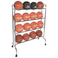 Thumbnail for 16 Basketball Ball Power-Coated Cart Champion Sports