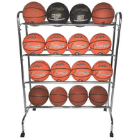 Thumbnail for 16 Basketball Ball Power-Coated Cart Champion Sports