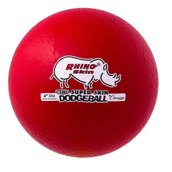 6" RHINO Skin Ultramax Dodgeball Red HoopsKing