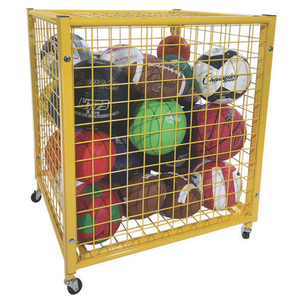 Half size Lockable Ball Locker, Yellow