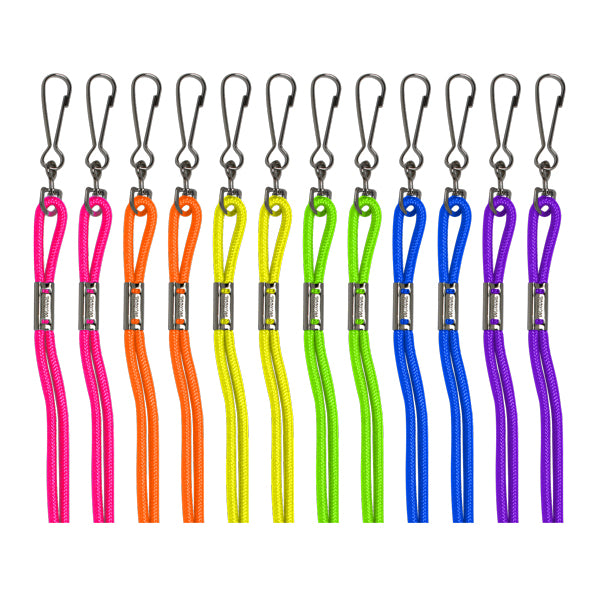 Assorted Neon Nylon Lanyards