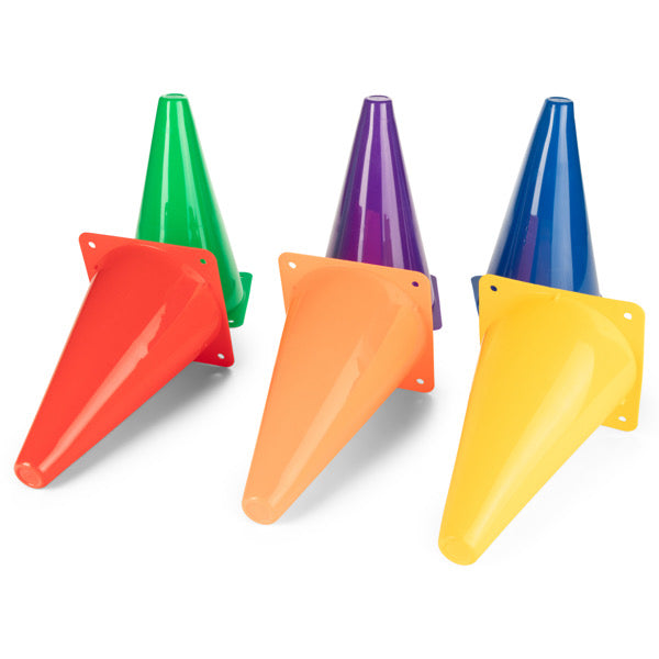 9"H High Visibility Plastic Cone Set