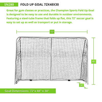 Thumbnail for EASY FOLD SOCCER GOAL, 6' x 4' HoopsKing