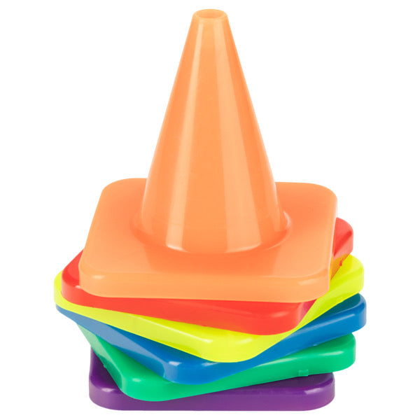 High Visibility Flexible Vinyl Cones Set of 6 Colors
