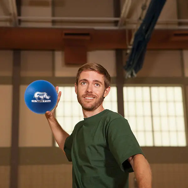 7" Rhino Skin Softi Low Bounce Foam Ball, Blue HoopsKing