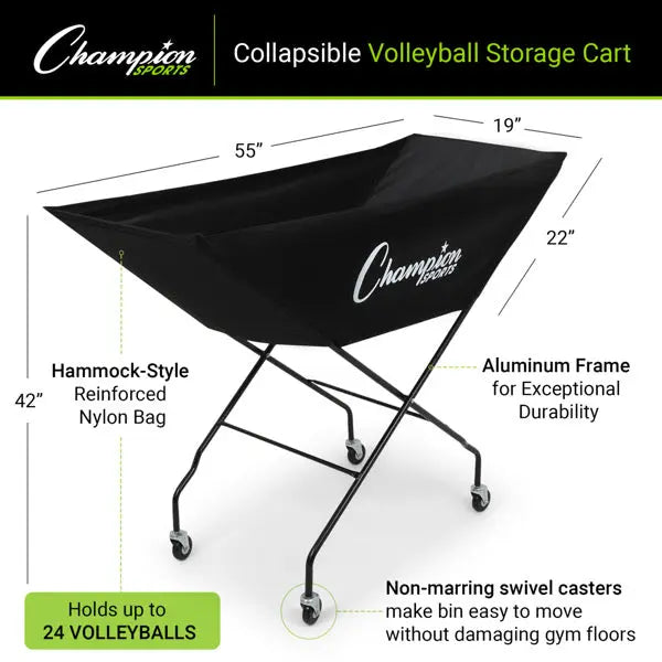 Pro Collapsible Volleyball Cart HoopsKing