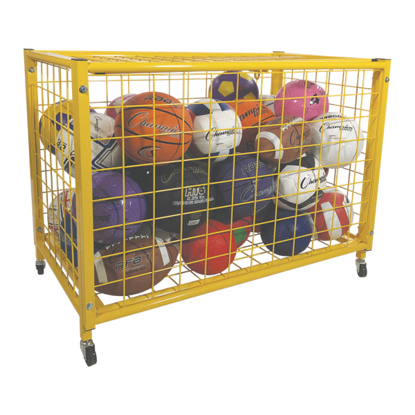 Full-Size Lockable Ball Locker, Yellow