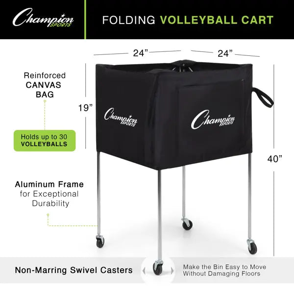 Collapsible Volleyball Cart HoopsKing
