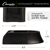 Thumbnail for 1 INCH GROUND ZERO ONSIDE KICKOFF TEE, BLACK