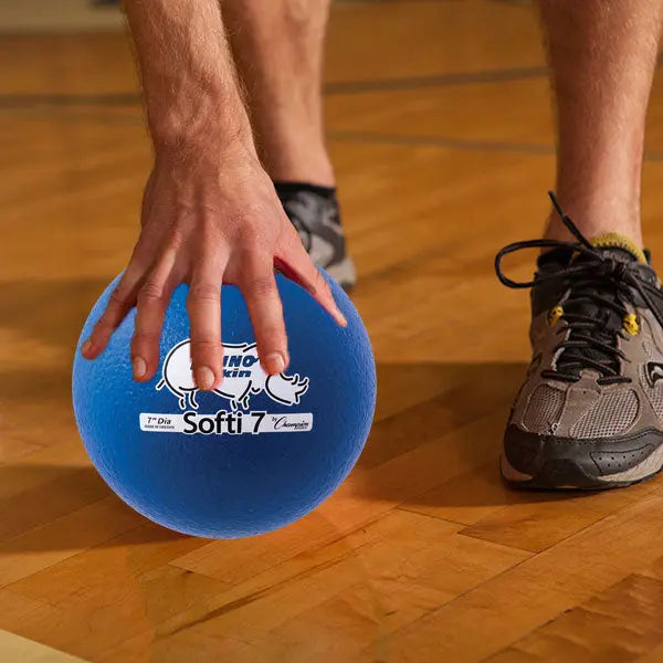 7" Rhino Skin Softi Low Bounce Foam Ball, Blue HoopsKing