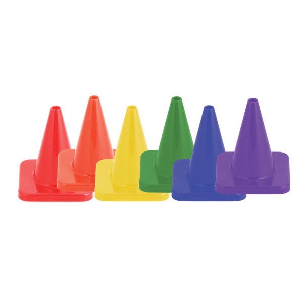 High Visibility Flexible Vinyl Cones Set of 6 Colors