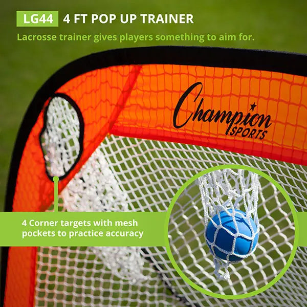 4 FT LACROSSE POP-UP TARGET TRAINER HoopsKing
