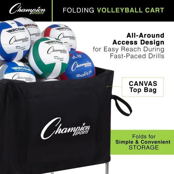 Collapsible Volleyball Cart HoopsKing