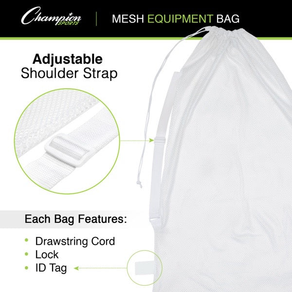 MESH EQUIPMENT BAG WITH SHOULDER STRAP