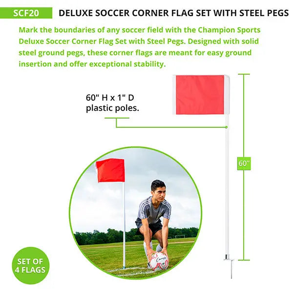 STEEL PEG SOCCER CORNER FLAGS Champion Sports