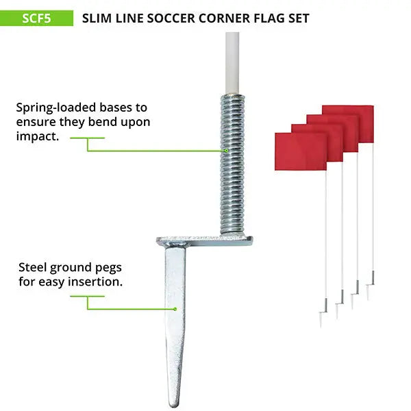 SLIM LINE SOCCER CORNER FLAGS HoopsKing