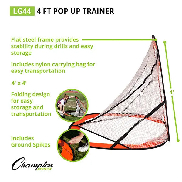 4 FT LACROSSE POP-UP TARGET TRAINER HoopsKing
