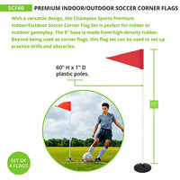Thumbnail for PREMIUM SOCCER CORNER FLAGS HoopsKing