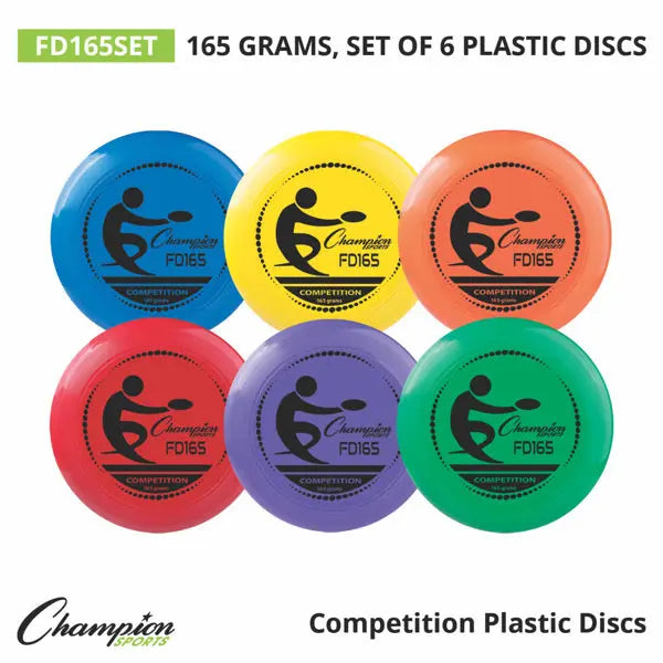 Competition Plastic Discs Set of 6 Champion Sports