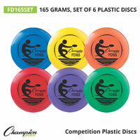 Thumbnail for Competition Plastic Discs Set of 6 Champion Sports