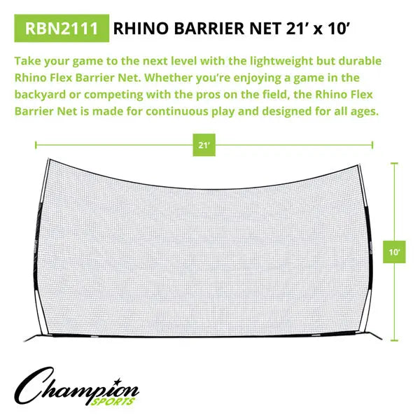 RHINO FLEX BARRIER NET 21'x10' HoopsKing