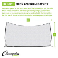 Thumbnail for RHINO FLEX BARRIER NET 21'x10' HoopsKing