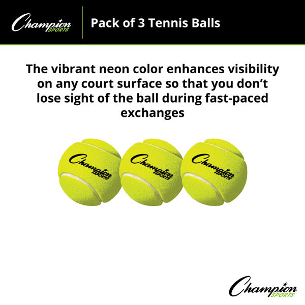 Tennis Balls, Pack of 3