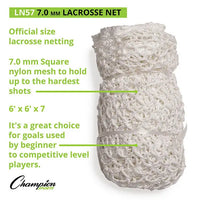 Thumbnail for 7 MM LACROSSE NETS, WHITE HoopsKing