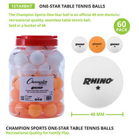 Thumbnail for 1-Star Table Tennis Ball, 60/Bucket