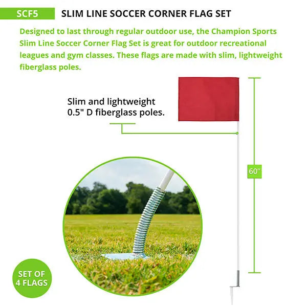 SLIM LINE SOCCER CORNER FLAGS HoopsKing
