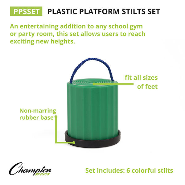 Plastic Platform Stilts Set