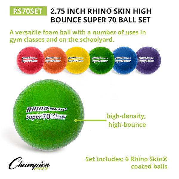 2.75" RHINO Skin High Bounce Super 70 Ball Set