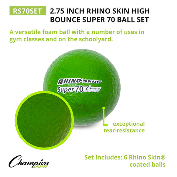 2.75" RHINO Skin High Bounce Super 70 Ball Set