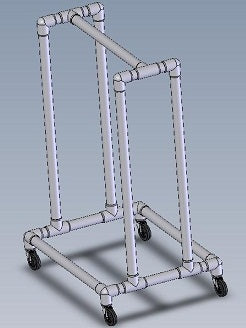 Light Weight Single Mat Carts – Aquatic Storage Cart | Easy Assembly | 28"L x 20"W x 37"H