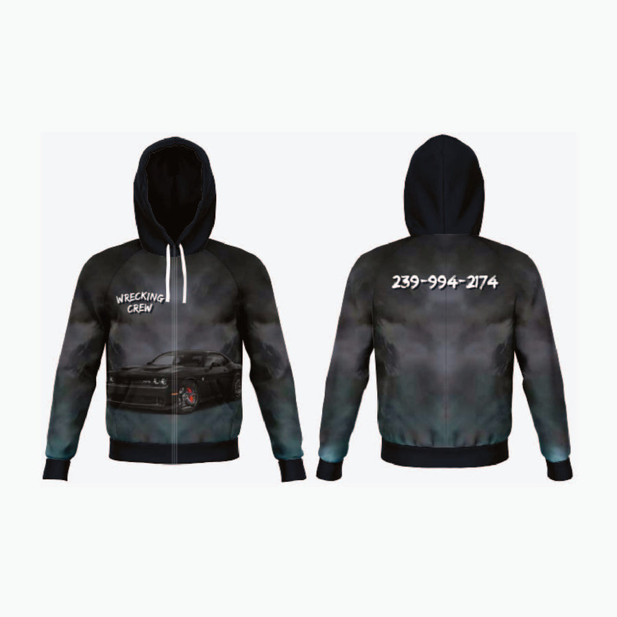 Full-Zip Hooded Warm-Up Jacket example 12