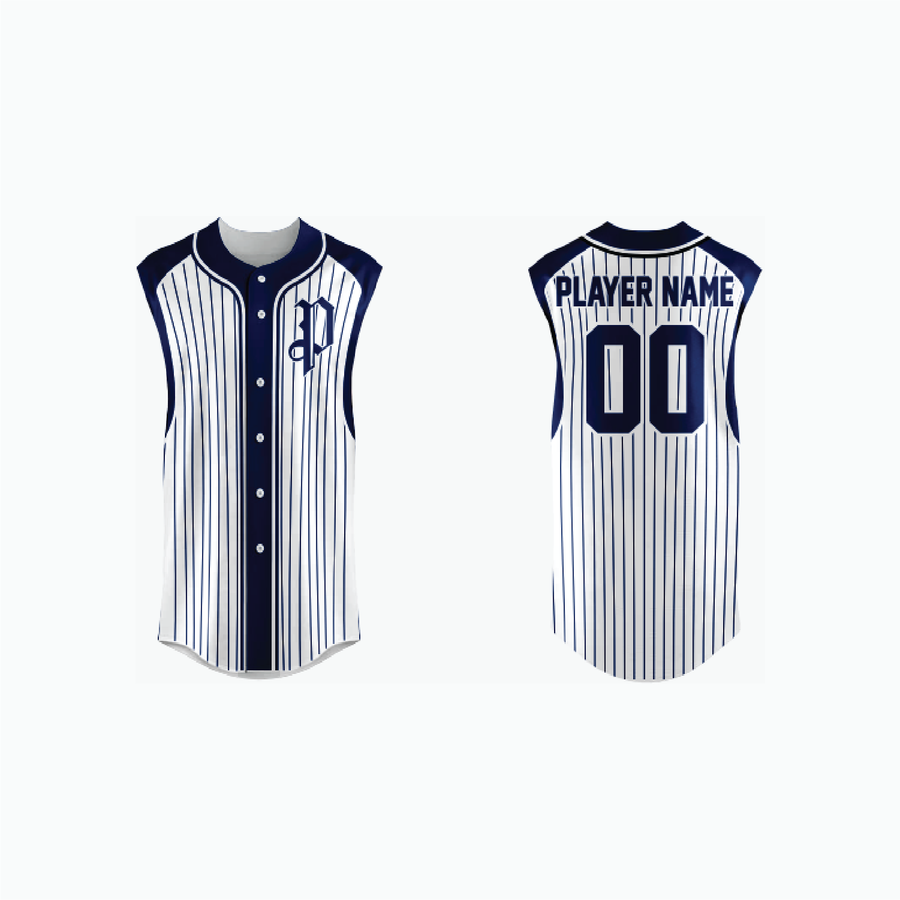 Pro Sleeveless Full-Button Baseball Jersey example 15