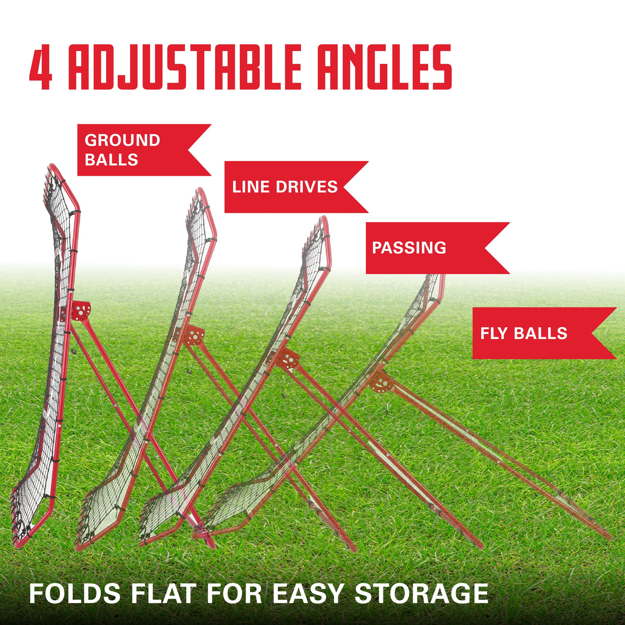 Pitch Back Baseball / Softball Rebounder Pro w/ 3 Progression Weighted Pitching Baseballs