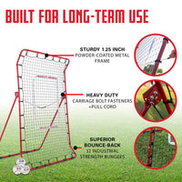 Thumbnail for Pitch Back Baseball / Softball Rebounder Pro w/ 3 Progression Weighted Pitching Baseballs