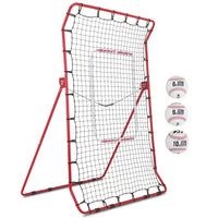Thumbnail for Pitch Back Baseball / Softball Rebounder Pro w/ 3 Progression Weighted Pitching Baseballs
