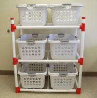 Thumbnail for Basket Rack – Aquatic Storage Cart | Heavy-Duty Construction | Easy Assembly | 41