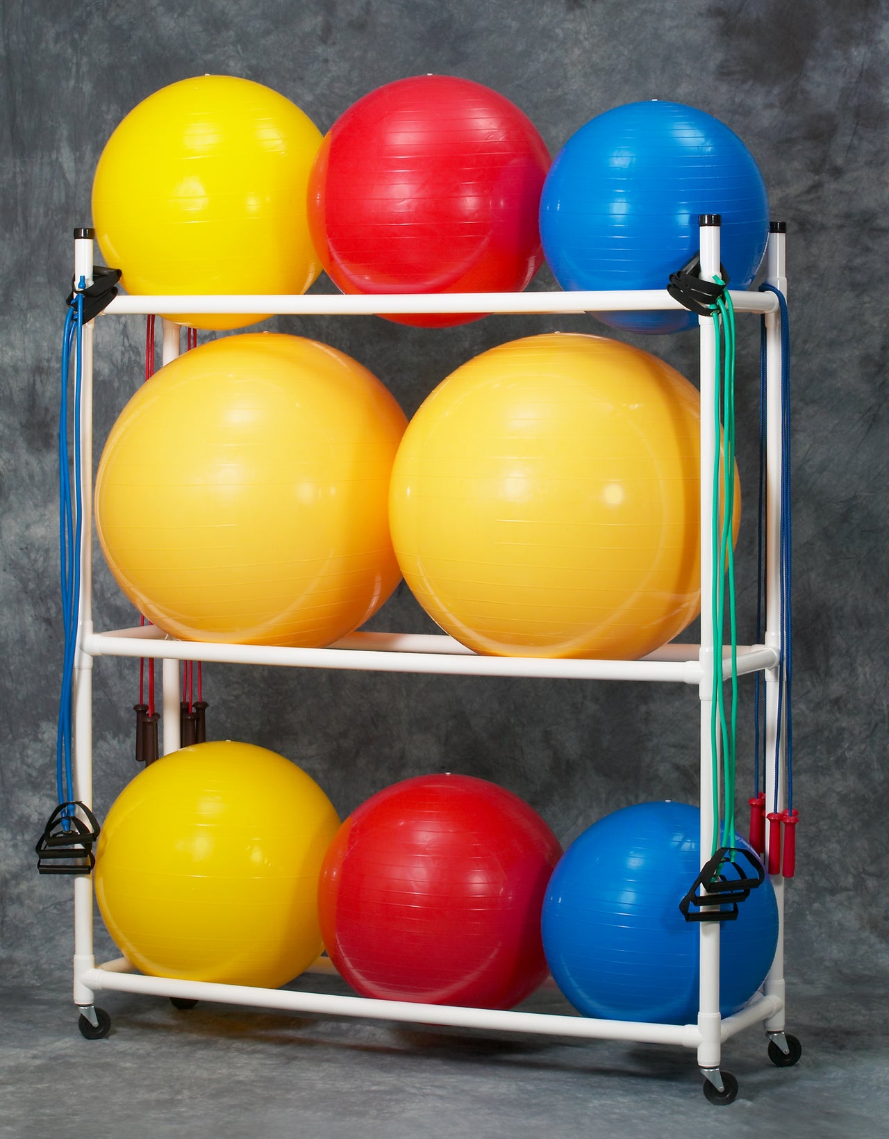 School Big Ball Caddy – Ball Storage Cart | Easy Assembly | 63"L x 18"W x 74"H
