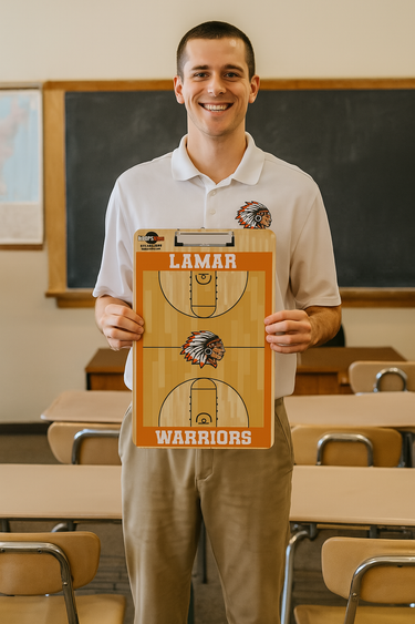 custom 18 x 12 dry erase coaching clipboard