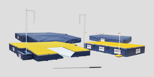 Fisher combination pole vault and high jump pit package