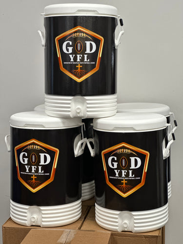 custom 10 gallon water cooler football