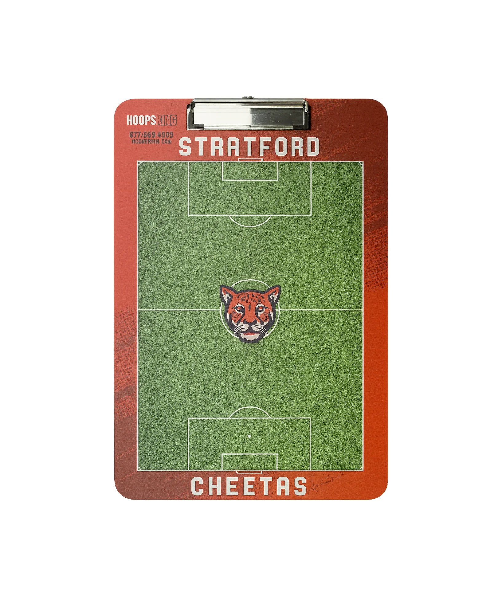 Soccer playbook dry erase board showing offensive and defensive formations