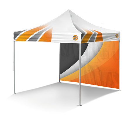 Custom printed 10x10 pop-up tent with waterproof 600D fabric