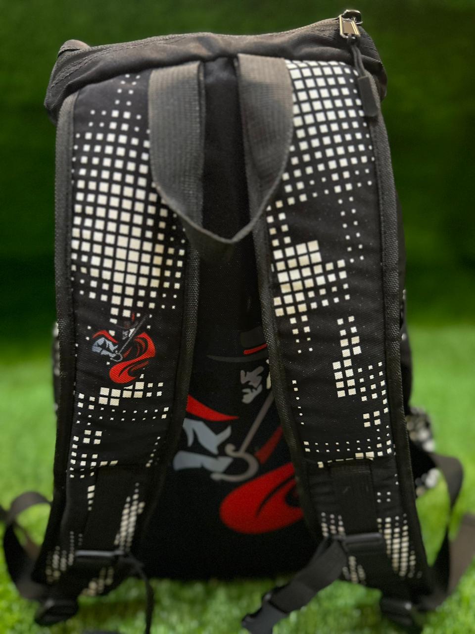 Sublimated backpack featuring custom school colors